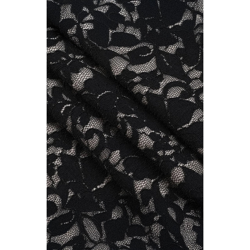 Midnight Rose Lace Halter Dress